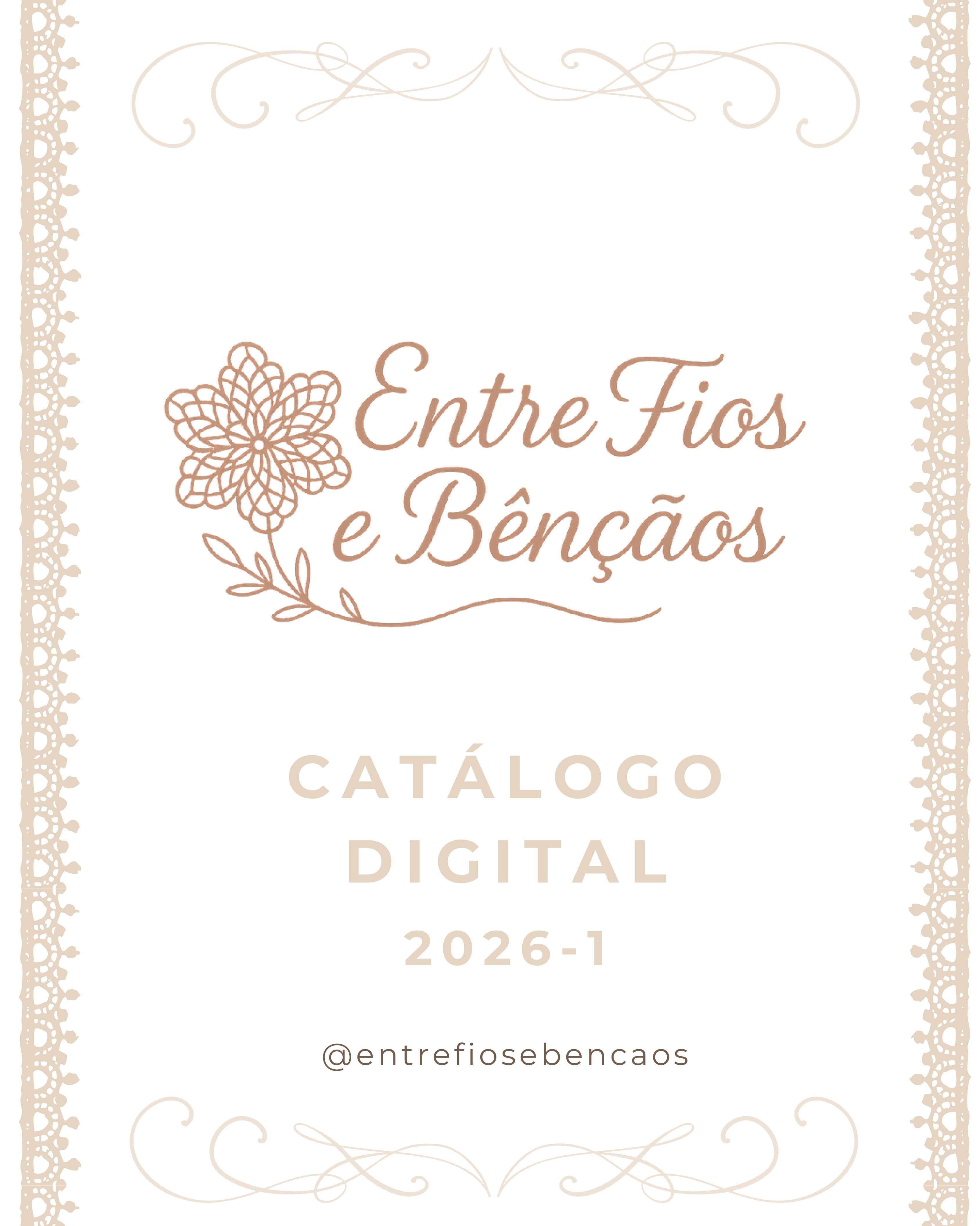 Capa do catálogo Entre Fios e Bênçãos